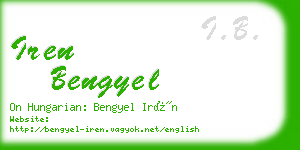 iren bengyel business card